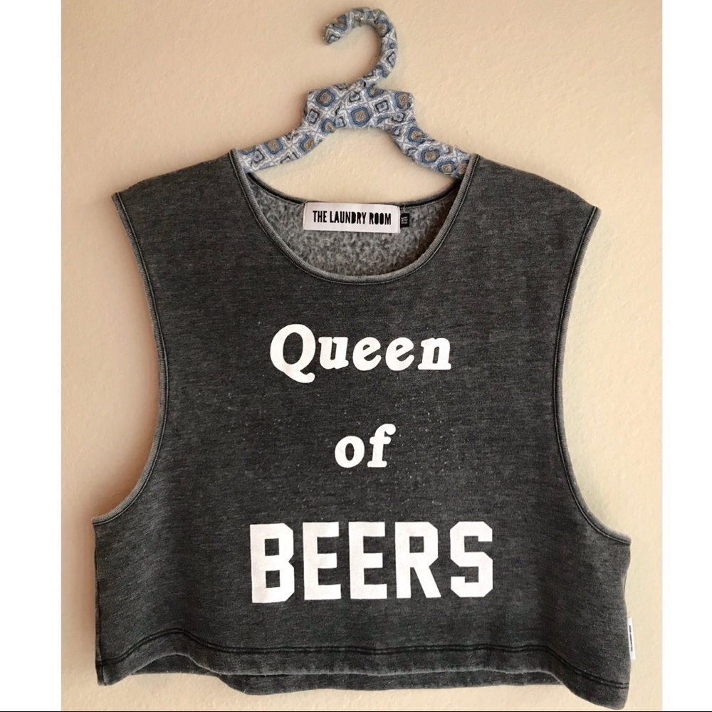 Queen of Beers soft crop top
